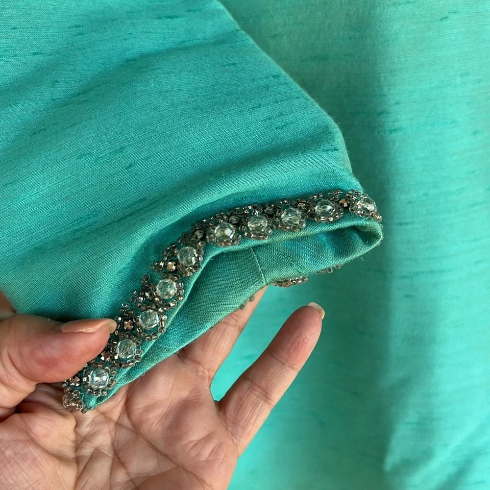 Gus Mayer teal vintage dress size 14 - Picture 7 of 13